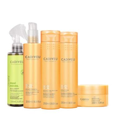 Imagem de Kit Cadiveu Professional Nutri Glow Shampoo Condicionador Máscara Fluí