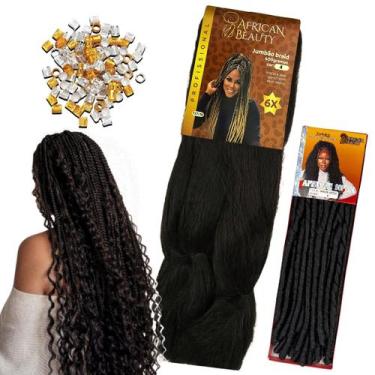 Imagem de Kit Tranças Gypsy 1 Cabelo Jumbo + 1 Nina African Beauty, CASTANHO MÉD