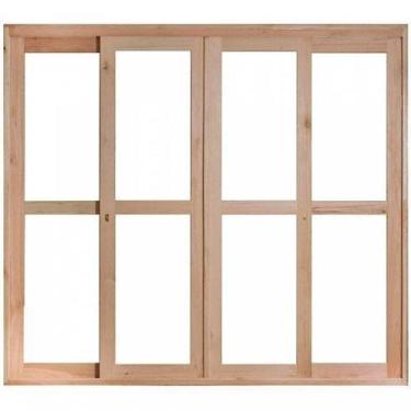 Imagem de Porta de Madeira Balção de Correr 213x200cm com Batente 9,4cm Ewk 484 