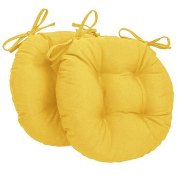 Imagem de Almofada Para Cadeira Redondo Ø40cm - 2pçs - FASTLAR, *Amarelo