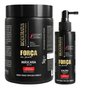 Imagem de Kit Força com pimenta 1 Máscara 1kg 1 Loção 100ml - BIOEXTRATUS