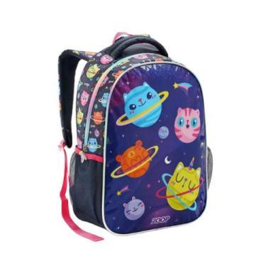 Imagem de Mochila Costas Galaxia Gatinho Unicórnio Escolar Infantil - Seanite, A