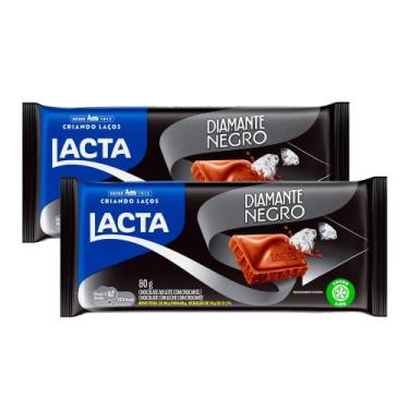 Imagem de Kit 2X Chocolate Lacta Diamante Negro 80g