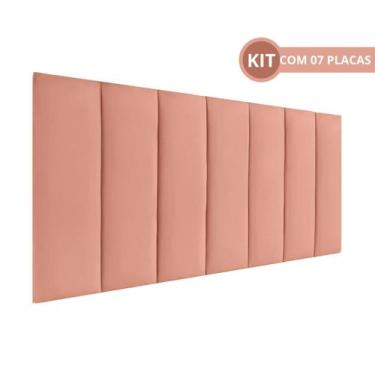 Imagem de Cabeceira Estofada De Cama Casal 138 Modulada Adesiva - Kasabela, Rose
