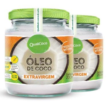 Imagem de Kit 2 Óleo de Coco Extra Virgem 200ml Qualicôco