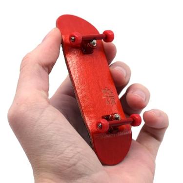 Imagem de Teak Tuning Prolific Pre-Assembeld Complete Fingerboard with Prodigy Trucks, 32mm - Red Rover - Upgraded Components, Locknuts, Bearing Wheels - Pro Board Shape & Size
