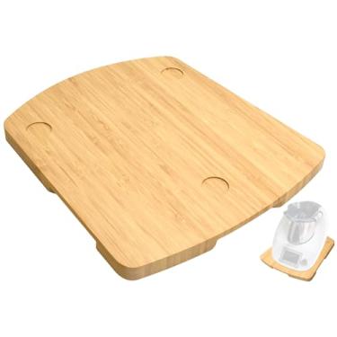 Imagem de Quadro estável sob medida para Thermomix TM5 e TM6 (35 × 30 cm), tábua deslizante de madeira - acessórios de madeira premium Thermomix (Natural)
