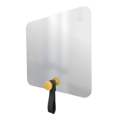 Imagem de Espelho Funcional Hook Amarelo Alça Preta 50x50 Cm Quadrado - e2g Desi