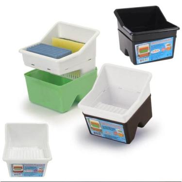 Imagem de Porta Sabão Esponja Pia Tanque Tanquinho Lavanderia 2 Partes - Nitron,