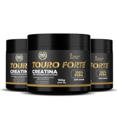 Imagem de Creatina Touro Forte 3x150 gramas Pura Creatine Powder Food Supplement