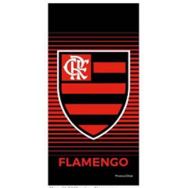 Imagem de Toalha Flamengo 70x140cm licenciado brasao veluda - Bouton