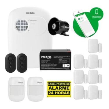 Imagem de Kit Alarme Intelbras Sensor Sf Smart 7 Xas 4010 E 2 Ivp 4000