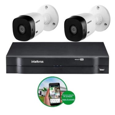 Imagem de Kit 2 câmeras bullet Hd 1120B + Dvr Full Hd MHDX - Intelbras