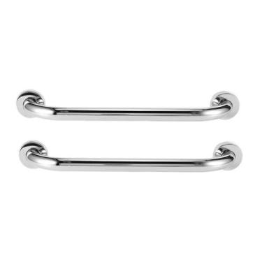 Imagem de Barra Alça Apoio Kit 2 Uni Aço Inox 30cm Cadeirante Criança Gestante A