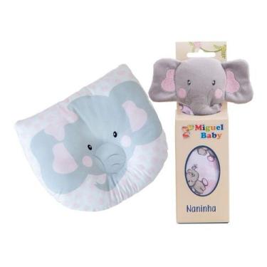 Imagem de Kit Baby Para Dormir 2 Pçs Sono Tranquilo Naninha Pelúcia Zoo + Traves