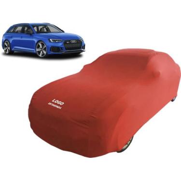 Imagem de Capa Automotiva Para Audi Rs4 Em Tecido Helanca Cor Preta - Mz, Vermel