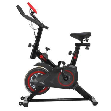 Imagem de Bicicleta Ergométrica Spinning Mecânica Preta/vermelha - L7 Seven, Ver