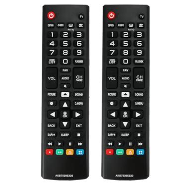 Imagem de 【Pacote com 2】 AKB75095330 Controle remoto de substituição compatível com LG LED TV AGF78667001 32LJ500B 24LH4830 43LJ5000 43LJ500M 28LJ400B 28MT42DF 24LH4830-Poliuretano 28LJJ 430B 28LJ400B-PU