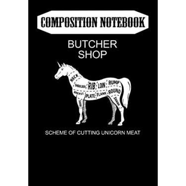 Imagem de Composition Notebook: The Butchers Guide Unicorn, Journal 6 x 9, 100 Page Blank Lined Paperback Journal/Notebook