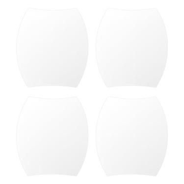 Imagem de Partuto 4 peças 90 x 100 mm adesivo protetor de copo magnético universal para porta de carro - filme protetor de maçaneta de porta de carro anti-arranhões - branco fosco