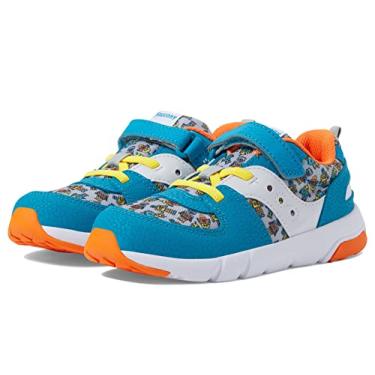 Imagem de Saucony Tênis unissex infantil Jazz Lite 2.0, Turq/Laranja, 5 Little Kid