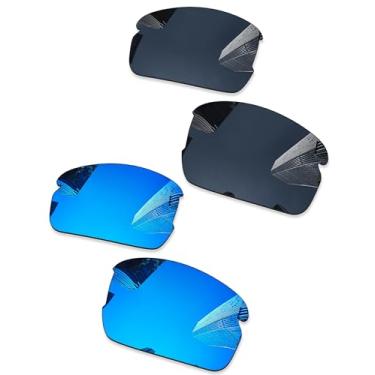 Imagem de Combine8 2 pares de lentes de reposição ploarizadas para óculos de sol Oakley Flak 2.0 OO9295 - preto + azul gelo