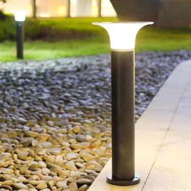 Imagem de Lâmpada de gramado solar ao ar livre contemporânea à prova d 'água Villa Jardim Pátio Bairro Residencial Bairros Lâmpada de gramado (Estilo 26 H60CM Solar 1PCS)