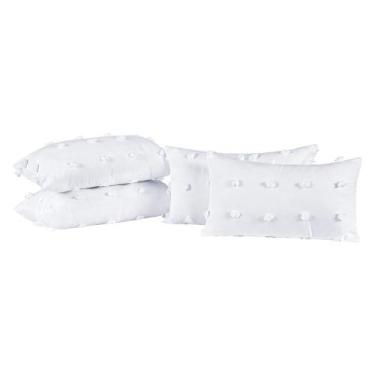 Imagem de Kit 04 Almofadas Cheias Poppy 60cm x 30cm - Branco - Bia Enxovais