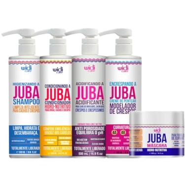 Imagem de Kit Juba Widi Care Vegano Shampoo + Condicionador + Mascara + Acidificante + Creme Encrespando