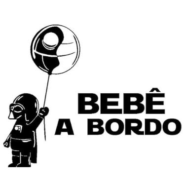 Imagem de Adesivo bebes a bordo vader personalizado carro (Preto)