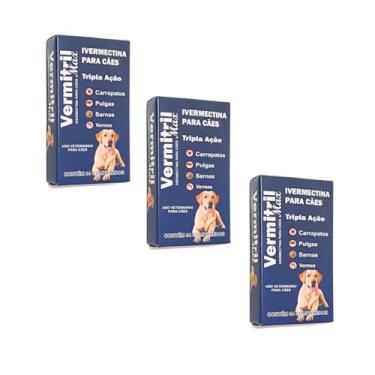 Imagem de Vermitril Max - Anti Vermes, Pulgas, Carrapatos E Sarna 12 Comp Mastigáveis 30/ 60kg
