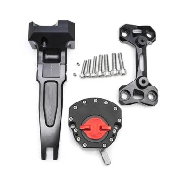Imagem de Kit de montagem de suporte de amortecedor de direção de alumínio CNC, compatível com Yamaha Tracer 900 9 GT 9GT MT09 2015 2016 2017 2018 2019 2020-2022(Black n Red)