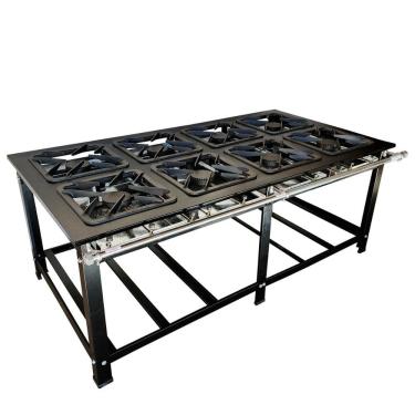 Imagem de Fogão Industrial 8 Bocas Cefaz Linha Gold Alta Pressão CFZG-174