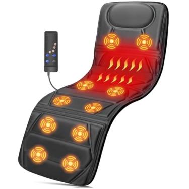 Imagem de Esteira Massageadora 110V - 220 V, Colchonete e Almofada de Acupressão, Assento Massageador Almofada Massagem Lombar, Coxas e Pescoço Terapia Com Aquecimento Esteira Massageadora Preto