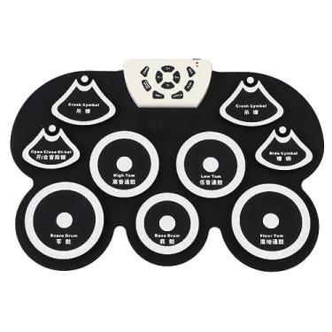 Imagem de Conjunto de Tambores Eletrônicos Infantis Roll Bat Drum Bloco de Prática Com Pedal para Crianças Tocando Música (Enrolar o tambor)