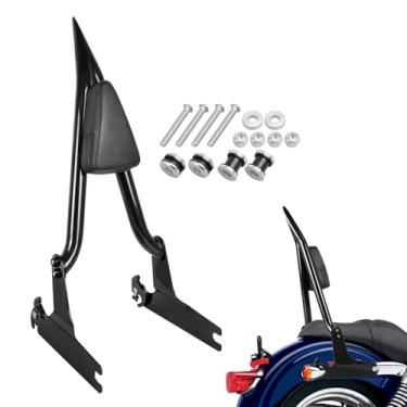 Imagem de AUFER Encosto traseiro destacável do passageiro Sissy Bar com almofada de descanso traseiro compatível com Dyna Street Bob FXDB Low Rider FXDL FXDLS Super Glide FXD FXDC Wide Glide FXDWG 2006-2017