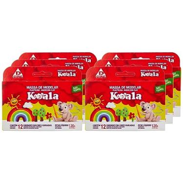 Imagem de Delta Massa para Modelar Koala com 12 Cores , Multicores, pacote com 6 unidades