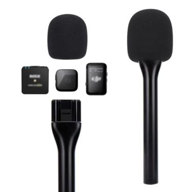 Imagem de WIBOND Suporte de microfone para DJI Interview Go portátil sem fio para DJI Mini/2, adaptador portátil de microfone com capa de espuma compatível com Rode Wireless Go e DJI Mini /2