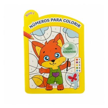 Imagem de Números Para Colorir - Nível 1 - Com Adesivos!