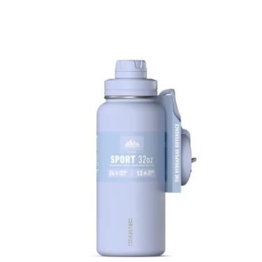 Imagem de Hydrapeak Garrafa de água esportiva isolada de 947 ml com canudo e tampa de bucha, à prova de vazamento e derramamento, mantém as bebidas frias por 24 horas, quentes por 12 horas, garrafas de água de