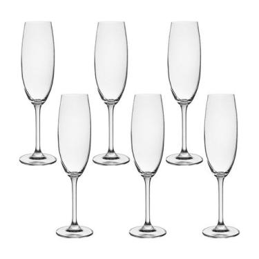 Imagem de Taça de Cristal Bohemia Para Champanhe 220 ml Colibri 6 Peças - Bohemi