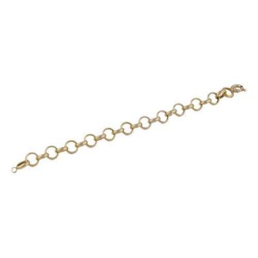 Imagem de Pulseira Feminina Elos Portugueses Ouro 18k 750 9.6 18 Cm - JOIE JOIAS