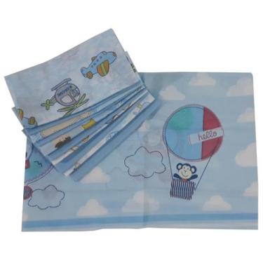 Imagem de Kit 8 Fronha De Bebe Para Travesseiro Menino 28X40Cm - Dugu, Azul, Alg