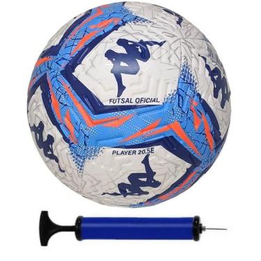 Imagem de Bola de futsal kappa player + bomba de ar, Azul