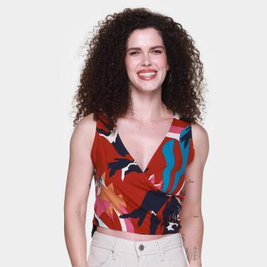 Imagem de Blusa Top Cantão Cachecouer Est Alpes Amarração Feminina-Feminino