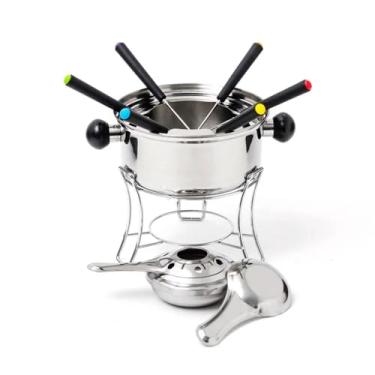 Imagem de Conjunto Fondue Queijo Chocolate 10 Peças E 1 Litro Inox