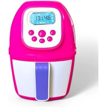 Imagem de Brinquedo Infantil Mini Fritadeira Elétrica Digital, 2L, Tela LCD, Controle de Temperatura, Rosa