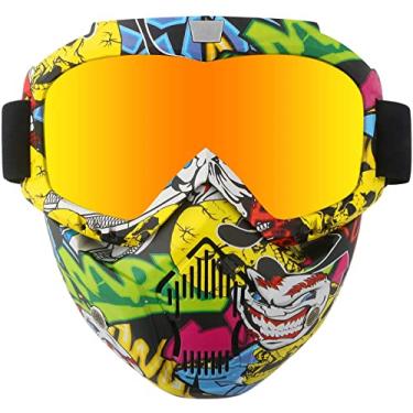 Imagem de Óculos de montaria de capacete de motocicleta com máscara facial removível vintageGGBuy One Size GGB1611001