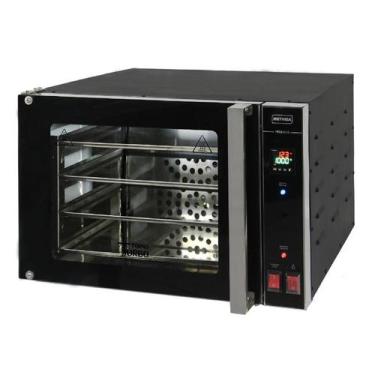 Imagem de Forno Turbo Elétrico Metvisa 65 Litros 2000W Digital Todo Preto 110V -