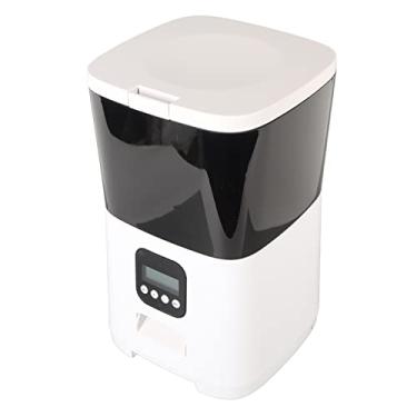 Imagem de Alimentador de Animais Automático, Dispensador Inteligente de Alimentos para Animais Estimação para Estimação, Cor Branca, 100-240 V, Controle Voz, Cães Removíveis, (Plugue da UE)